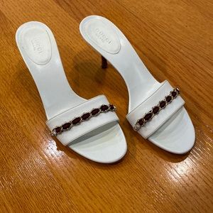 Gucci white sandals size 8